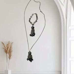 Elegant Black Tassel Necklace